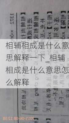 相辅相成是什么意思解释一下_相辅相成是什么意思怎么解释