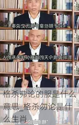 格杀弗论的服是什么意思_格杀勿论是什么生肖