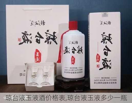 琼台液玉液酒价格表,琼台液玉液多少一瓶