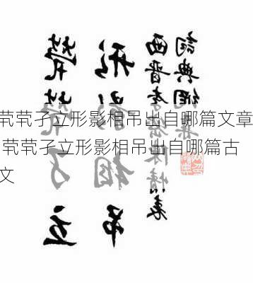 茕茕孑立形影相吊出自哪篇文章,茕茕孑立形影相吊出自哪篇古文