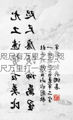 咫尺有万里之势,咫尺万里打一数字