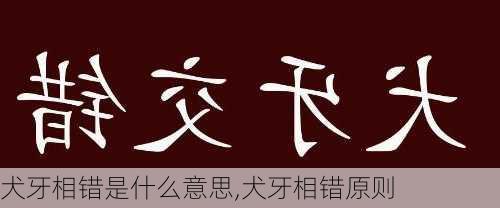 犬牙相错是什么意思,犬牙相错原则