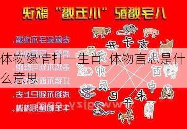 体物缘情打一生肖_体物言志是什么意思