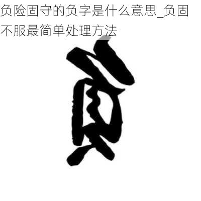 负险固守的负字是什么意思_负固不服最简单处理方法