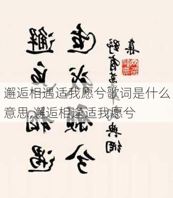 邂逅相遇适我愿兮歌词是什么意思,邂逅相逢适我愿兮