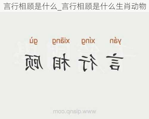 言行相顾是什么_言行相顾是什么生肖动物