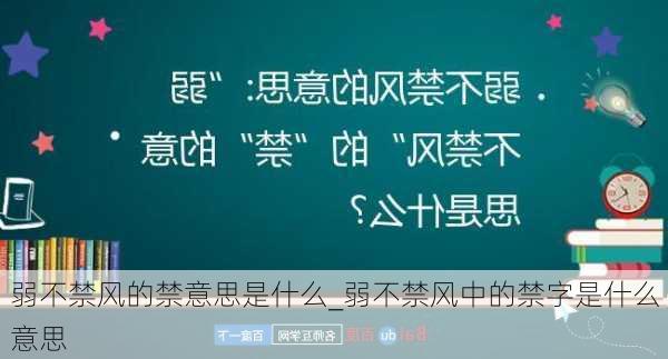 弱不禁风的禁意思是什么_弱不禁风中的禁字是什么意思