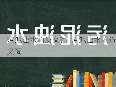 污泥浊水的反义词_污泥浊水的近义词