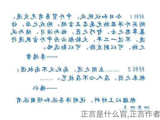 正言是什么官,正言作者