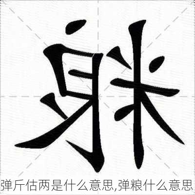 弹斤估两是什么意思,弹粮什么意思