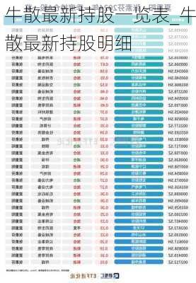 牛散最新持股一览表_牛散最新持股明细