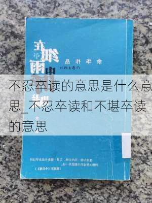 不忍卒读的意思是什么意思_不忍卒读和不堪卒读的意思