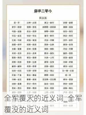 全军覆灭的近义词_全军覆没的近义词