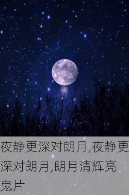 夜静更深对朗月,夜静更深对朗月,朗月清辉亮 鬼片