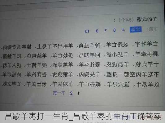 昌歇羊枣打一生肖_昌歜羊枣的生肖正确答案