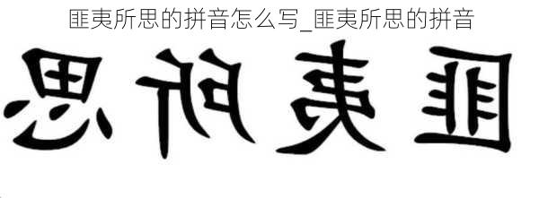 匪夷所思的拼音怎么写_匪夷所思的拼音