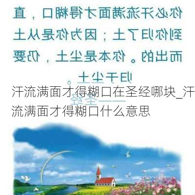 汗流满面才得糊口在圣经哪块_汗流满面才得糊口什么意思