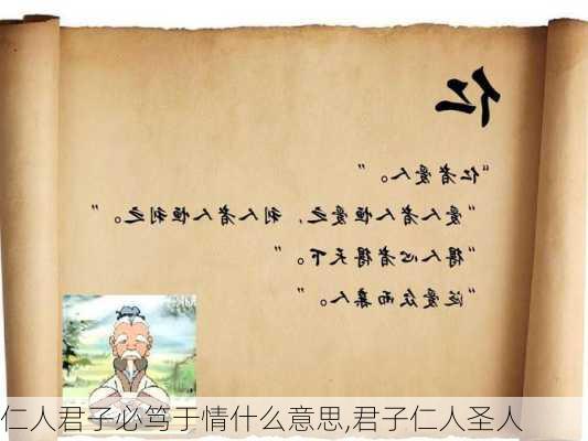 仁人君子必笃于情什么意思,君子仁人圣人