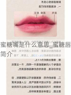 蜜糖嘴是什么意思_蜜糖唇简介