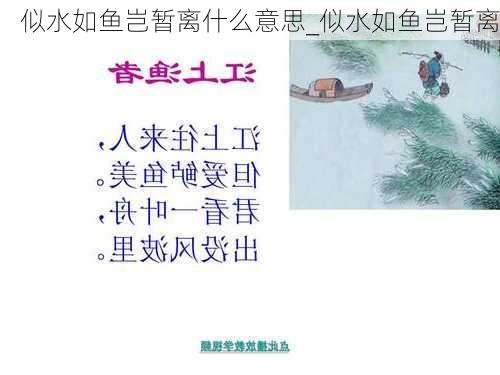 似水如鱼岂暂离什么意思_似水如鱼岂暂离