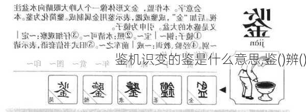 鉴机识变的鉴是什么意思,鉴()辨()