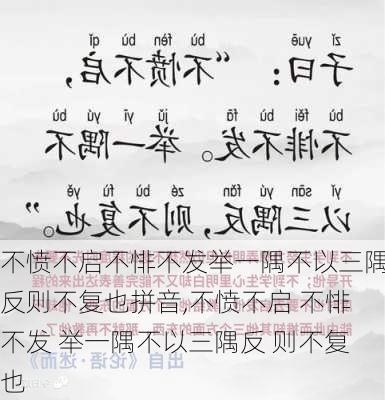 不愤不启不悱不发举一隅不以三隅反则不复也拼音,不愤不启 不悱不发 举一隅不以三隅反 则不复也