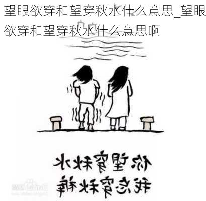 望眼欲穿和望穿秋水什么意思_望眼欲穿和望穿秋水什么意思啊